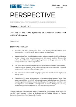 The End of the TPP: Symptoms of American Decline and