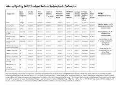 Schedule of Course Offerings - Hudson County Community College