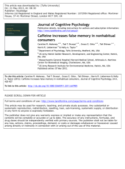 Caffeine increases false memory in nonhabitual
