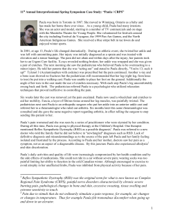 CRPS - University of New England