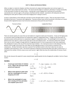 Unit 4 &ndash; Mechanical Energy