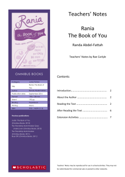 Book of You: Rania, The