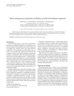 Metal cutting process parameters modeling: an artificial intelligence