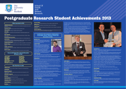 PGR Student Achievements 2013