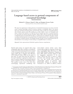 Language-based access to gestural components of conceptual