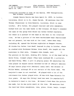 j.harris 4-12-1961 - Music Rising at Tulane University