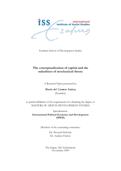 The conceptualization of capital and the nakedness of neoclassical