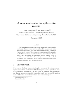 A new multi-neuron spike
