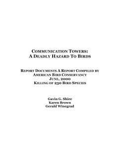 Communication Towers - American Bird Conservancy
