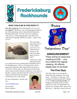 Jul - Fredericksburg Rockhounds