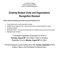 Student Organization Recognition Form