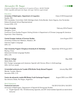 Full CV - Department of Linguistics