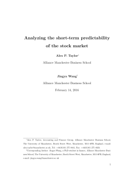 Analyzing the short-term predictability of the stock market