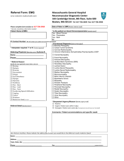 EMG Requisition Form - Mass General Hospital