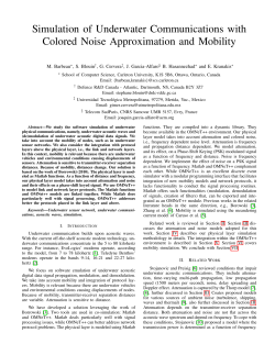 Simulation of Underwater Communications with Colored Noise