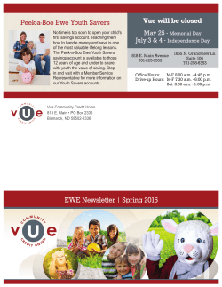 Peek A Boo Ewe Youth Newsletter 2nd Qtr 2015
