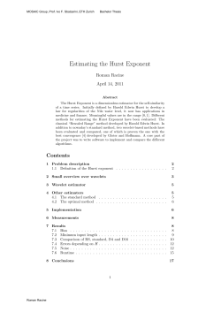 Estimating the Hurst Exponent