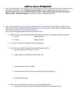 AIDS in Africa WEBQUEST
