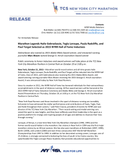 Marathon Legends Haile Gebrselassie, Tegla Loroupe, Paula