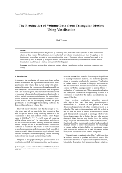The Production of Volume Data from Triangular