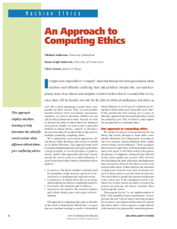 An Approach to Computing Ethics