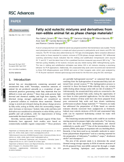 Fatty acid eutectic mixtures and derivatives from