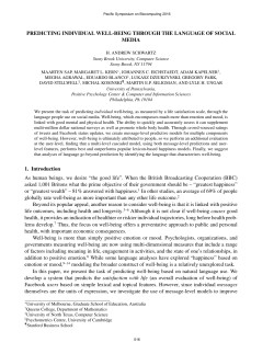 Predicting Well-Being Through the Language of Social Media