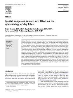 Spanish dangerous animals act: Effect on the