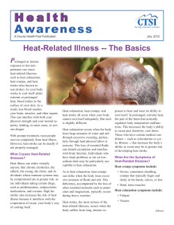 July - 2012 - Heat Related Illness