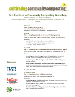 Best Practices in Community Composting Workshop agenda 01