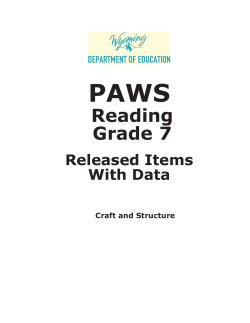 Craft and Structure - Wyoming Department of Education