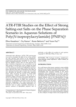 ATR-FTIR studies on the effect of strong salting