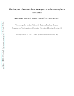 The impact of oceanic heat transport on the atmospheric circulation