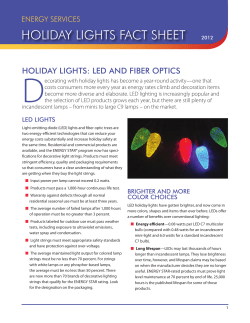 holiday lights fact sheet 2012