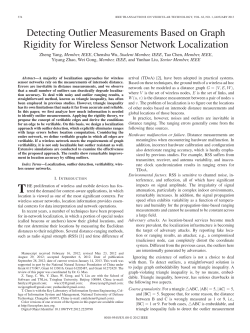 Detecting Outlier Measurements Based on Graph Rigidity for