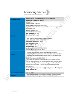 Immunization Competencies Education Program Module 5