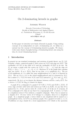 Full Text - The Australasian Journal of Combinatorics