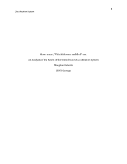 Government, Whistleblowers and the Press: An