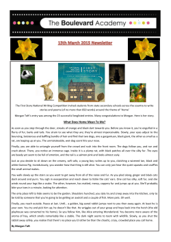 March 2015 Newsletter - The Boulevard Academy