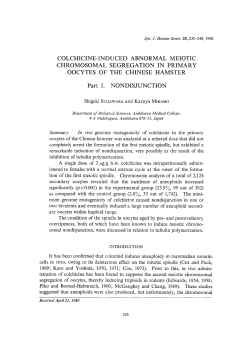 Colchicine-induced abnormal meiotic chromosomal