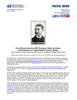 First African-American MIT Graduate, Black Architect