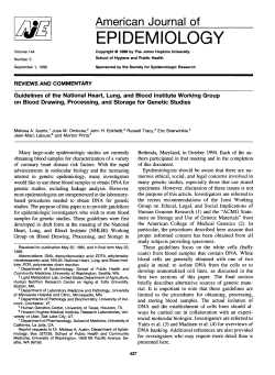 Guidelines of the National Heart, Lung, and Blood Institute Working