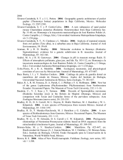 2004 - Asociación Mexicana de Mastozoología AC
