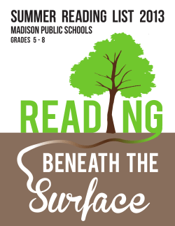 Summer Reading List 2013