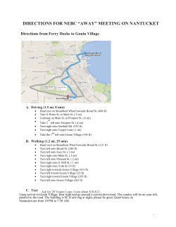 Directions from the ferry to Goudin Village and UMASS Field Station