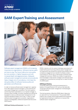 SAM Expert Training and Assessment