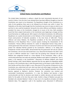 United States Constitution and Madison