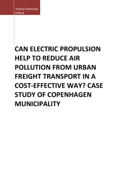 Can electric propulsion help to reduce air pollution from urban