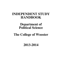INDEPENDENT STUDY HANDBOOK Department of Political