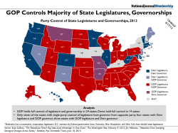 GOP Controls Majority of State Legislatures, Governorships